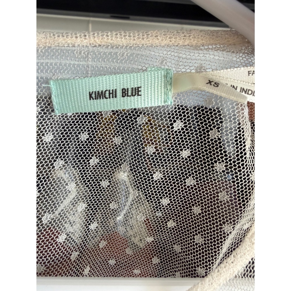 Kimchi Blue Urban Outfitters Butterfly Print Mesh Yoke Tiered Mini Dress XS - Picture 4 of 7